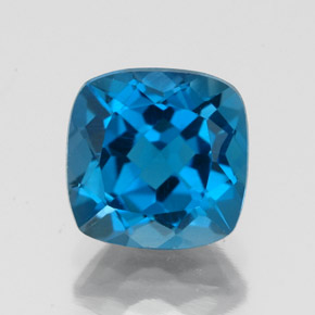 2.84 ct Blue Topaz Gemstone, Topaz Gem in Cushion-Cut Shape for Sale.