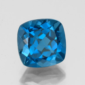 2.84 ct Blue Topaz Stone, Natural Topaz in Cushion-Cut Shape for Sale