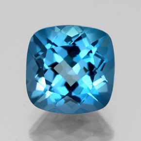2.80 ct Blue Topaz Gemstone, Topaz Gem in Cushion-Cut Shape for Sale.