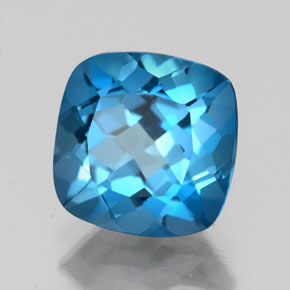2.80 ct Blue Topaz Stone, Natural Topaz in Cushion-Cut Shape for Sale