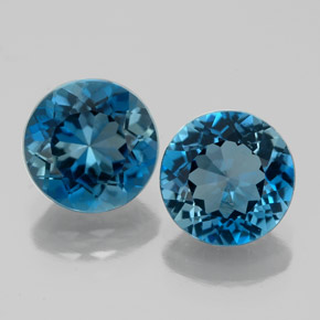 4.32 ct Blue Topaz Gemstone, Topaz Gem in Round Facet Shape for Sale.