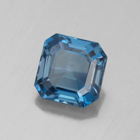 3.11 ct Blue Topaz Stone, Natural Topaz in Octagon Facet Shape for Sale