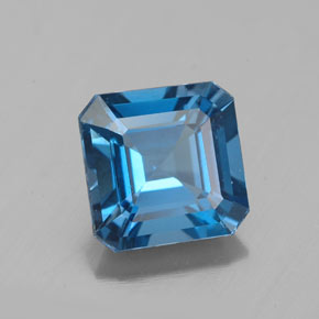 2.85 ct Blue Topaz Stone, Natural Topaz in Octagon Facet Shape for Sale
