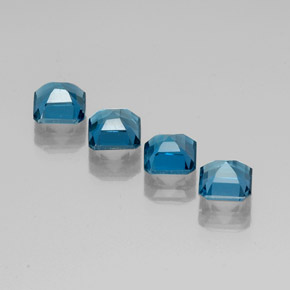 Topaz Gemstone in 6.1 x 6 mm Size for Sale, Topaz Stone in London Blue Color