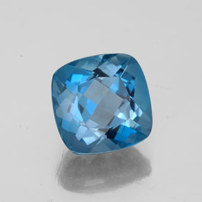 2.84 ct Blue Topaz Stone, Natural Topaz in Cushion-Cut Shape for Sale