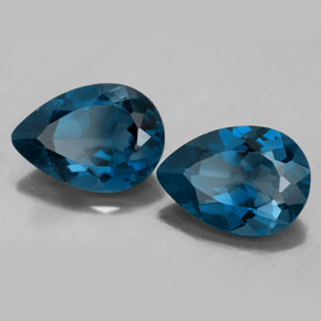 5.19 ct Blue Topaz Stone, Natural Topaz in Pear Facet Shape for Sale