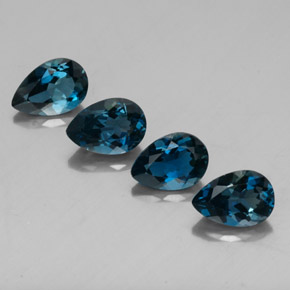 9.22 ct Blue Topaz Gemstone, Topaz Gem in Pear Facet Shape for Sale.