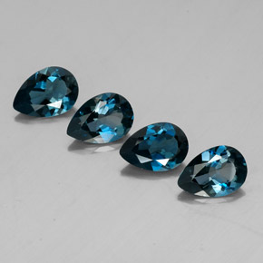 9.98 ct Blue Topaz Gemstone, Topaz Gem in Pear Facet Shape for Sale.