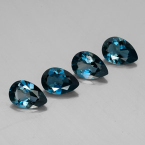 9.98 ct Blue Topaz Stone, Natural Topaz in Pear Facet Shape for Sale