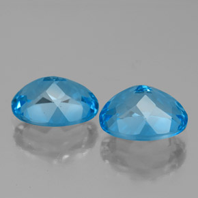 Topaz Gemstones in 9.1 x 7.2 mm Size for Sale, Topaz Stones in Swiss Blue Color