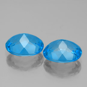 Topaz Gemstone in 9 x 7 mm (calibrated) Size for Sale, Topaz Stone in Swiss Blue Color