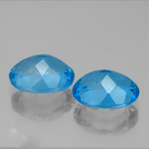 Topaz Gemstone in 9 x 7 mm (calibrated) Size for Sale, Topaz Stone in Swiss Blue Color