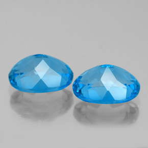Topaz Gemstone in 9 x 7 mm (calibrated) Size for Sale, Topaz Stone in Swiss Blue Color