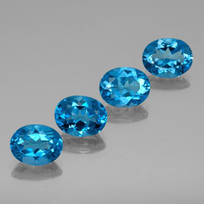 9.15 ct Blue Topaz Stone, Natural Topaz in Oval Facet Shape for Sale