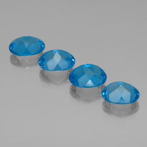 Topaz Gemstone in 9 x 7 mm (calibrated) Size for Sale, Topaz Stone in Swiss Blue Color