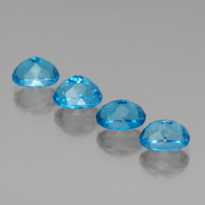 Topaz Gemstone in 8 x 6 mm (calibrated) Size for Sale, Topaz Stone in Swiss Blue Color