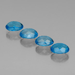 Topaz Gemstone in 8 x 6 mm (calibrated) Size for Sale, Topaz Stone in Swiss Blue Color