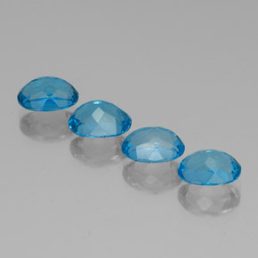 Topaz Gemstones in 8 x 6 mm (calibrated) Size for Sale, Topaz Stones in Deep Aqua Color