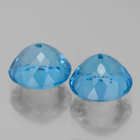 Topaz Gemstone in 8 mm (calibrated) Size for Sale, Topaz Stone in Swiss Blue Color