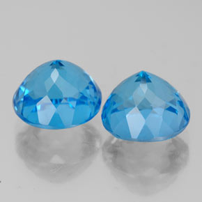 Topaz Gemstone in 8 mm (calibrated) Size for Sale, Topaz Stone in Swiss Blue Color
