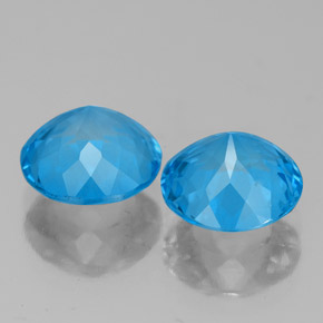 Topaz Gemstone in 8 mm (calibrated) Size for Sale, Topaz Stone in Swiss Blue Color