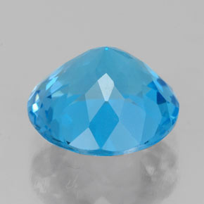 Topaz Gemstone in 9.4 mm Size for Sale, Topaz Stone in Swiss Blue Color