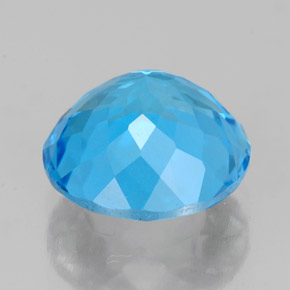 Topaz Gemstone in 9 mm (calibrated) Size for Sale, Topaz Stone in Swiss Blue Color
