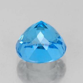 Topaz Gemstone in 8 mm (calibrated) Size for Sale, Topaz Stone in Swiss Blue Color