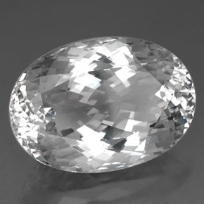 80.85 ct White Topaz Stone, Natural Topaz in Oval Facet Shape for Sale