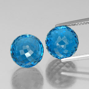 13.85 ctw Blue Topaz Gemstones, Topaz Gems in Spherical Shape for Sale.