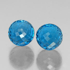 13.85 ctw Blue Topaz Stones, Natural Topaz in Spherical Shape for Sale