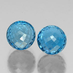 11.51 ctw Blue Topaz Stones, Natural Topaz in Spherical Shape for Sale