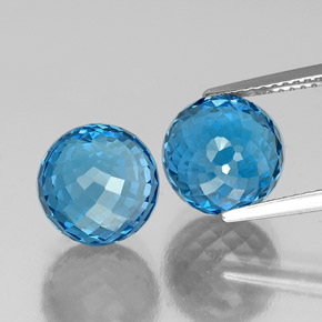 Swiss Blue Topaz Gem - 6.9ct Spherical (ID: 337592)