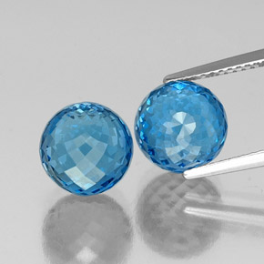 Swiss Blue Topas Edelstein - 5.9ct Sphärisch (ID: 337593)