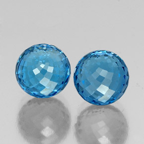 14.32 ctw Blue Topaz Stones, Natural Topaz in Spherical Shape for Sale
