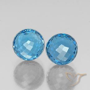 11.94 ctw Blue Topaz Stones, Natural Topaz in Spherical Shape for Sale