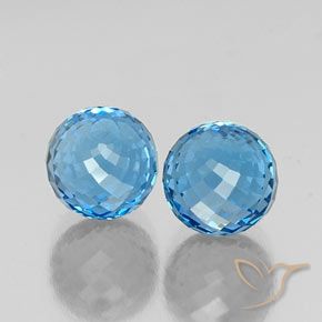 11.95 ctw Blue Topaz Stones, Natural Topaz in Spherical Shape for Sale