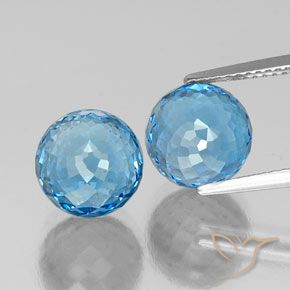 13.29ctw Natural Swiss Blue Topaz, Sphere / Ball, VVS-VS