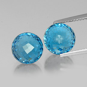 Deep Aqua Topaz Gem - 6.3ct Spherical (ID: 337652)