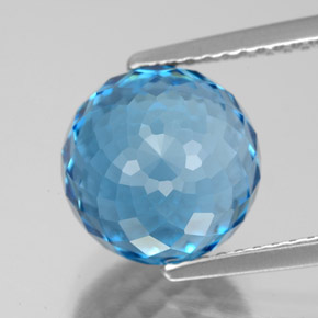 Swiss Blue Topaz Gem - 7.7ct Spherical (ID: 338104)