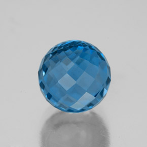 5.52 ct Blue Topaz Stone, Natural Topaz in Spherical Shape for Sale