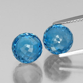 Azul Suizo Topacio Gema - 4.6ct Esférico (ID: 338400)