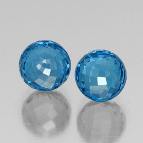 8.34 ctw Blue Topaz Stones, Natural Topaz in Spherical Shape for Sale
