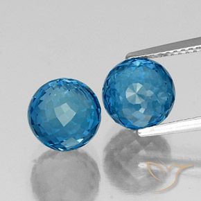 9.04ctw Natural London Blue Topaz, Sphere / Ball, VVS-VS