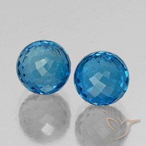 9.04 ctw Blue Topaz Stones, Natural Topaz in Spherical Shape for Sale