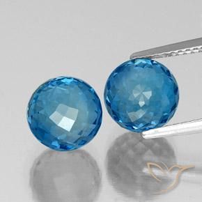 9.58ctw Natural Swiss Blue Topaz, Sphere / Ball, VVS-VS