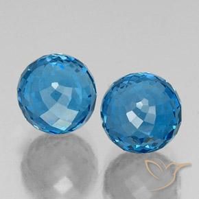 11.44 ctw Blue Topaz Stones, Natural Topaz in Spherical Shape for Sale
