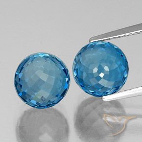 10.88ctw Natural Swiss Blue Topaz, Sphere / Ball, VS