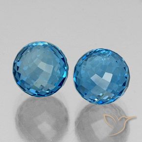 10.88 ctw Blue Topaz Stones, Natural Topaz in Spherical Shape for Sale