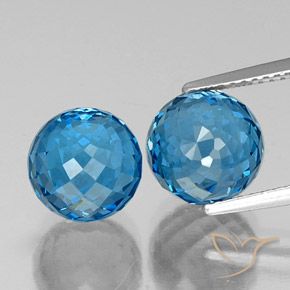 11.71ctw Natural Swiss Blue Topaz, Sphere / Ball, VVS-VS
